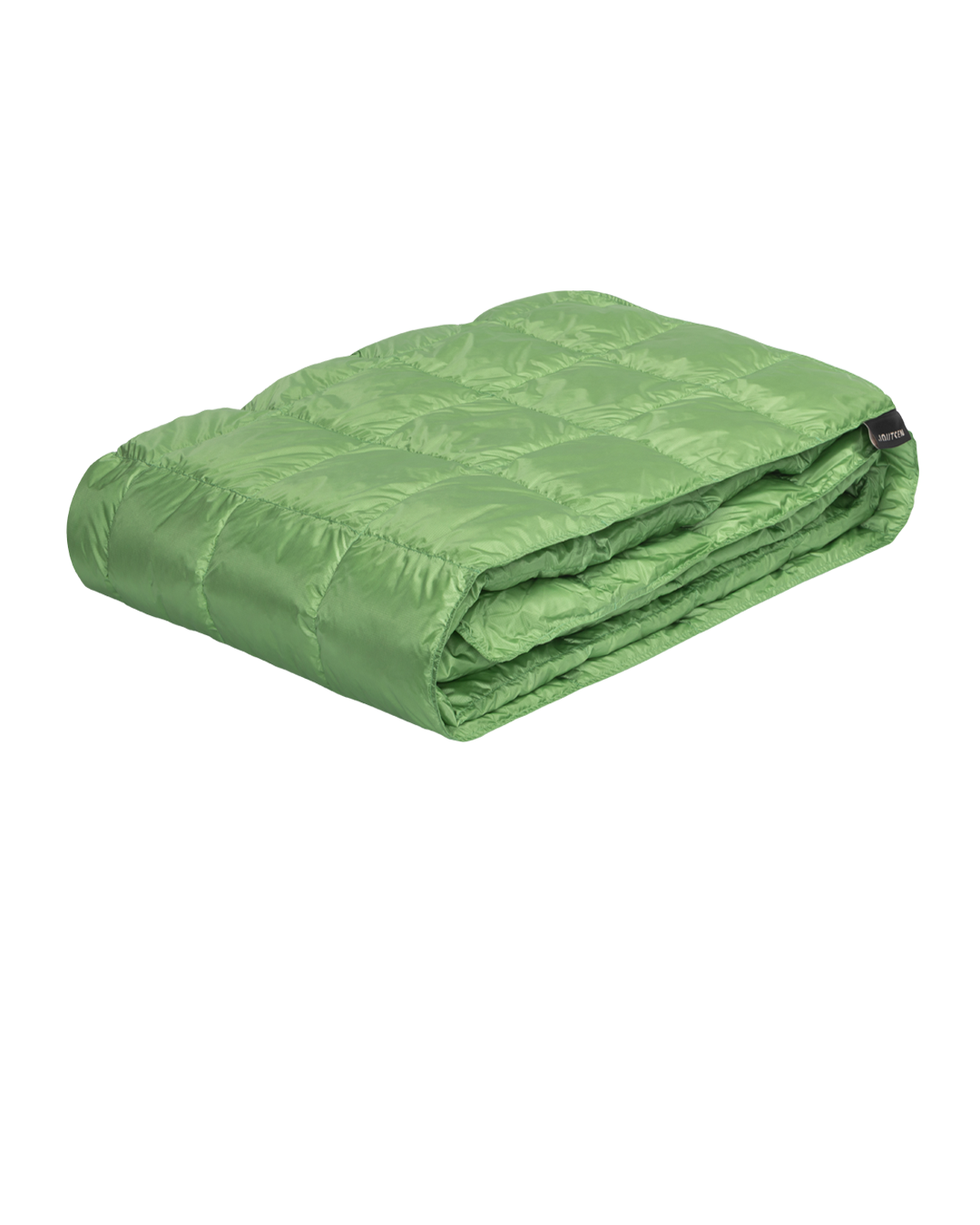Folded green (color: Kiwi) Kulkuri down blanket.