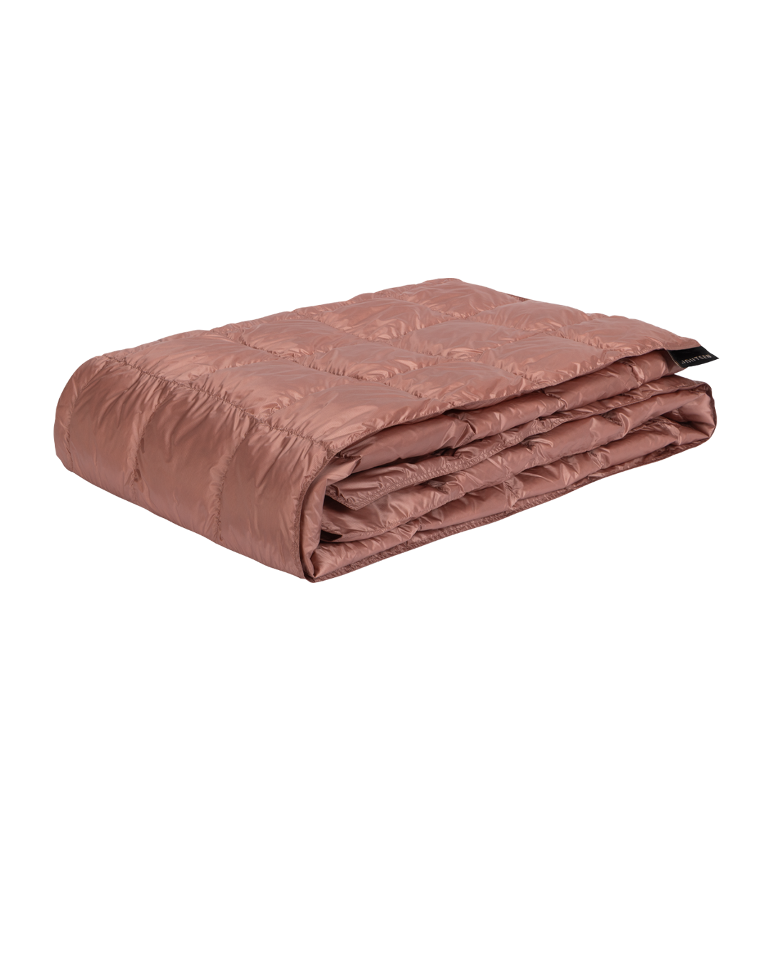Folded light pink (color: old rose) Kulkuri down blanket.