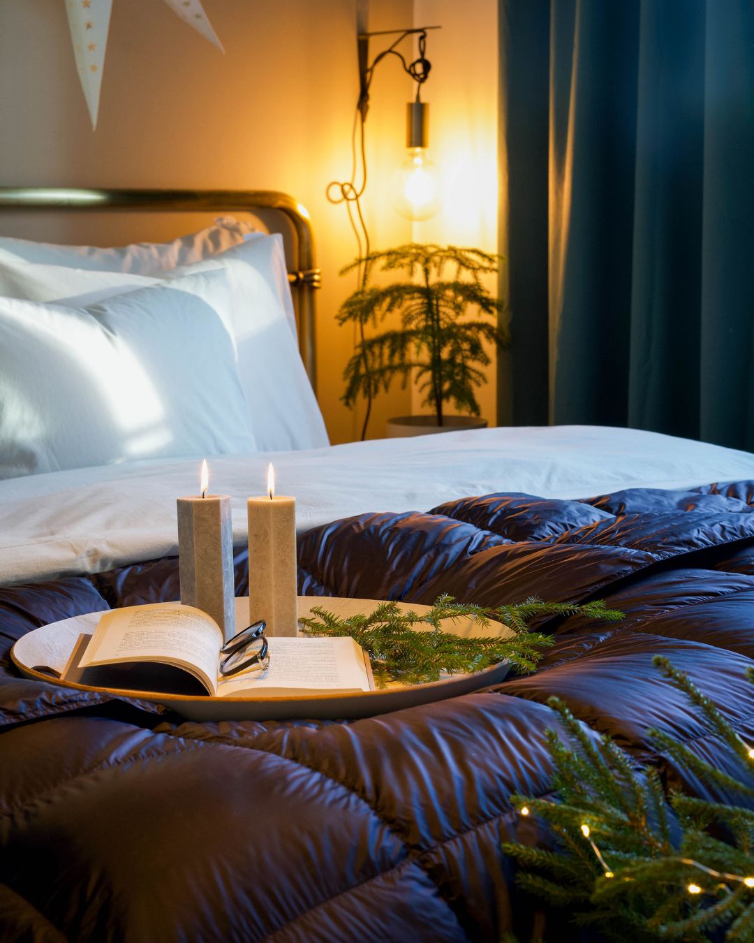 Kulkuri Down Blanket Dark Blue