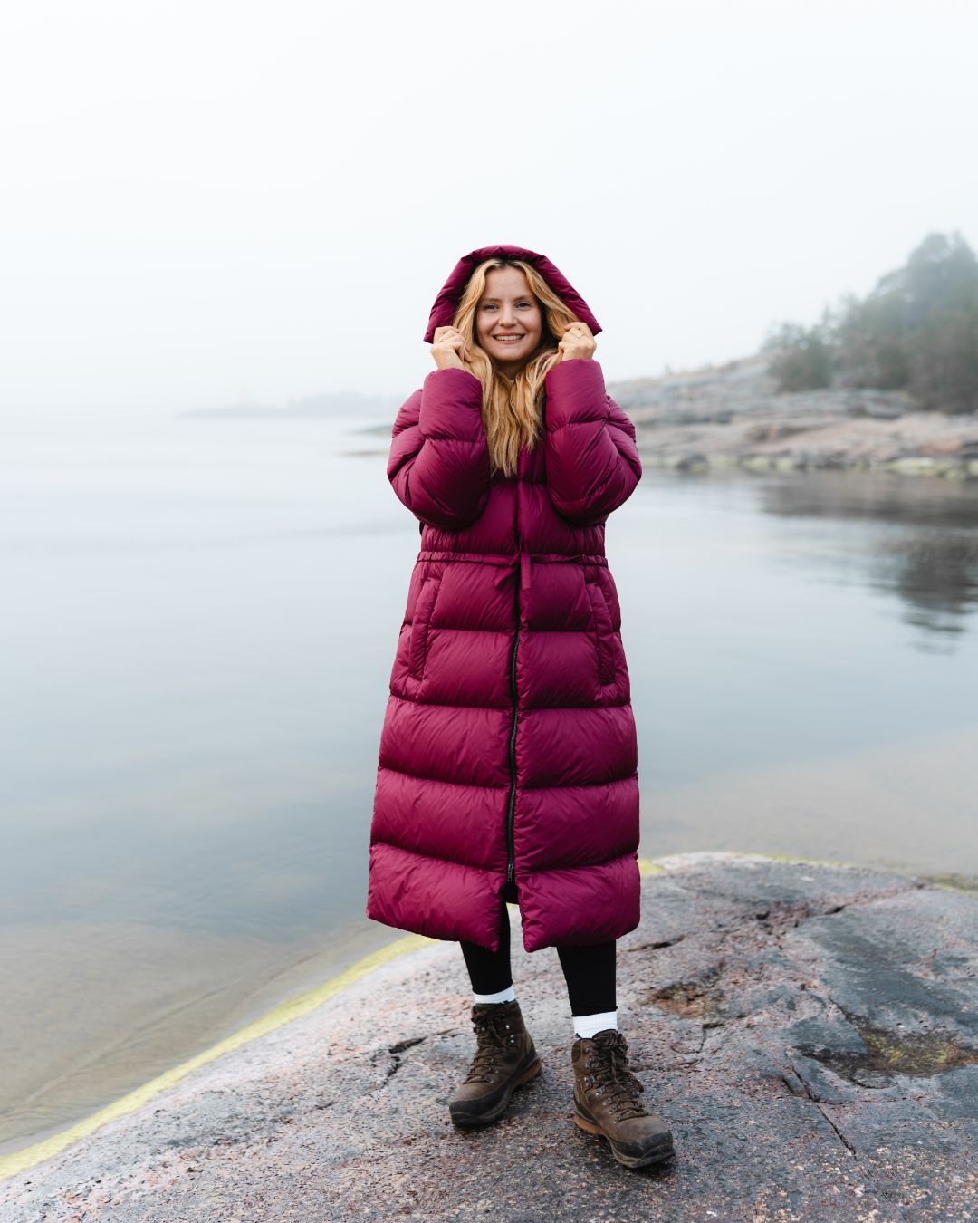 Estrid Down Coat Red Wine