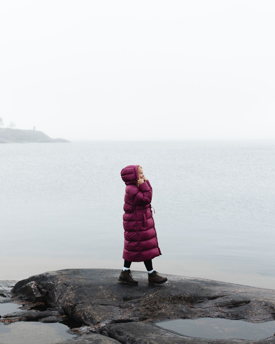 Estrid Down Coat Red Wine