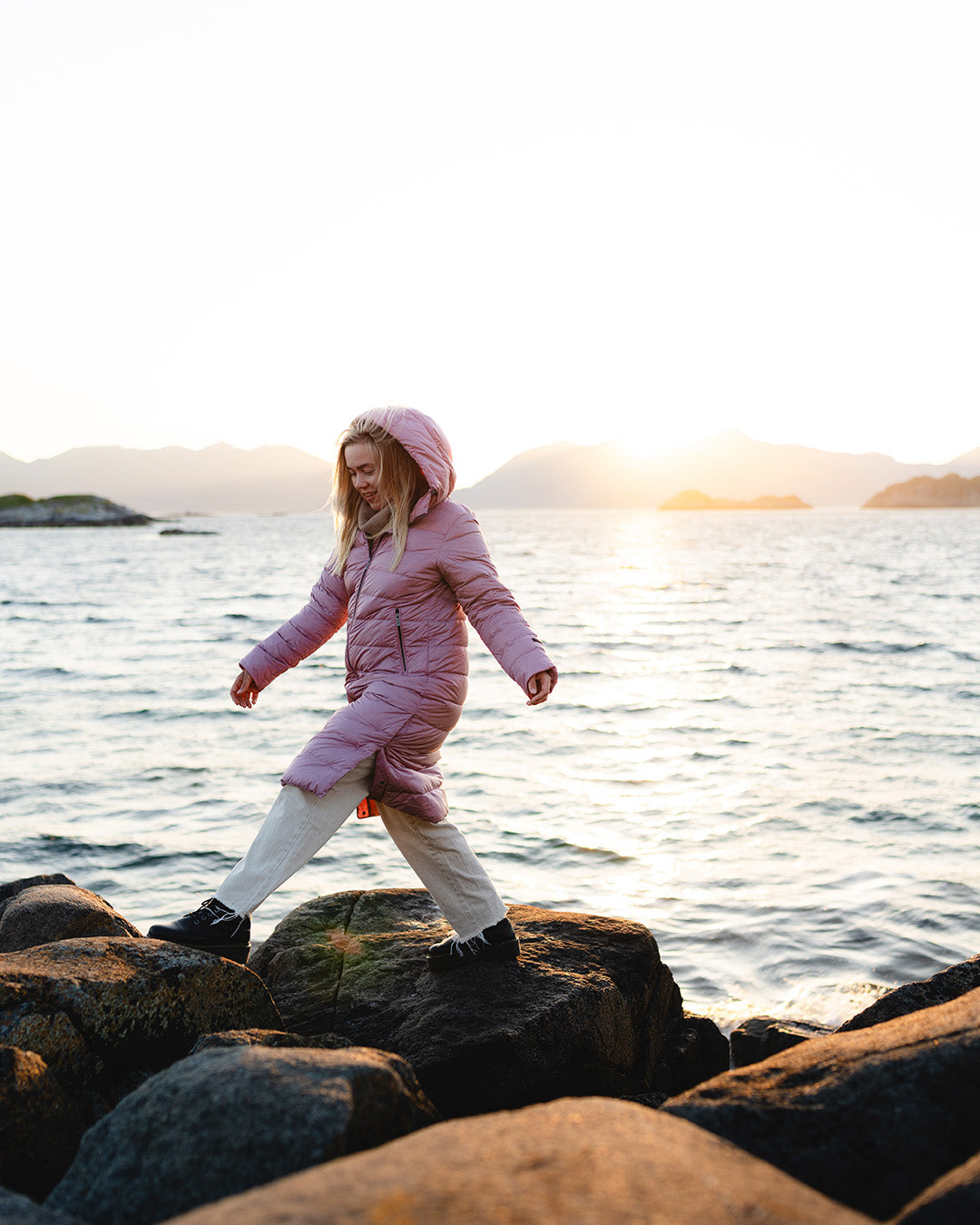 Hanne Light Down Coat Wildflower