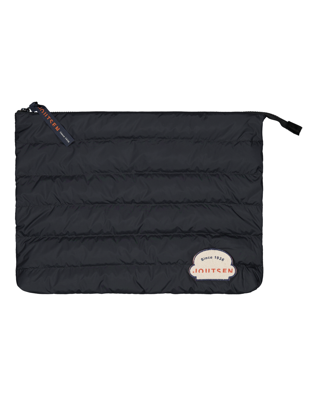Black Keiju down-filled storage bag with a Joutsen label