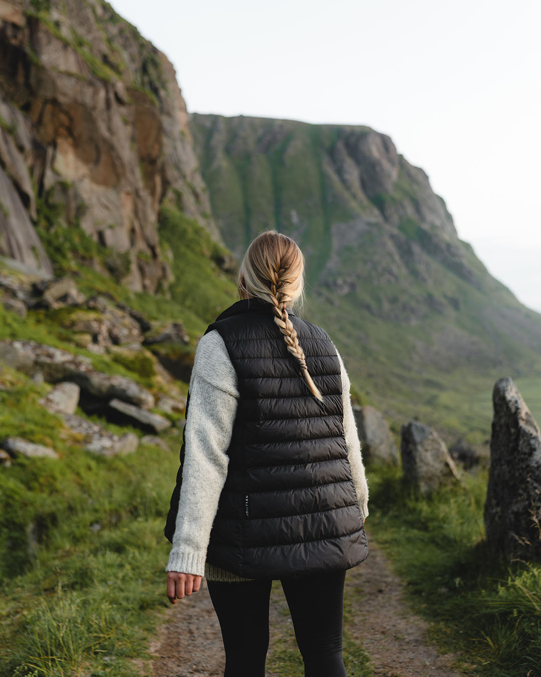 Lady Down Vest Charcoal Black