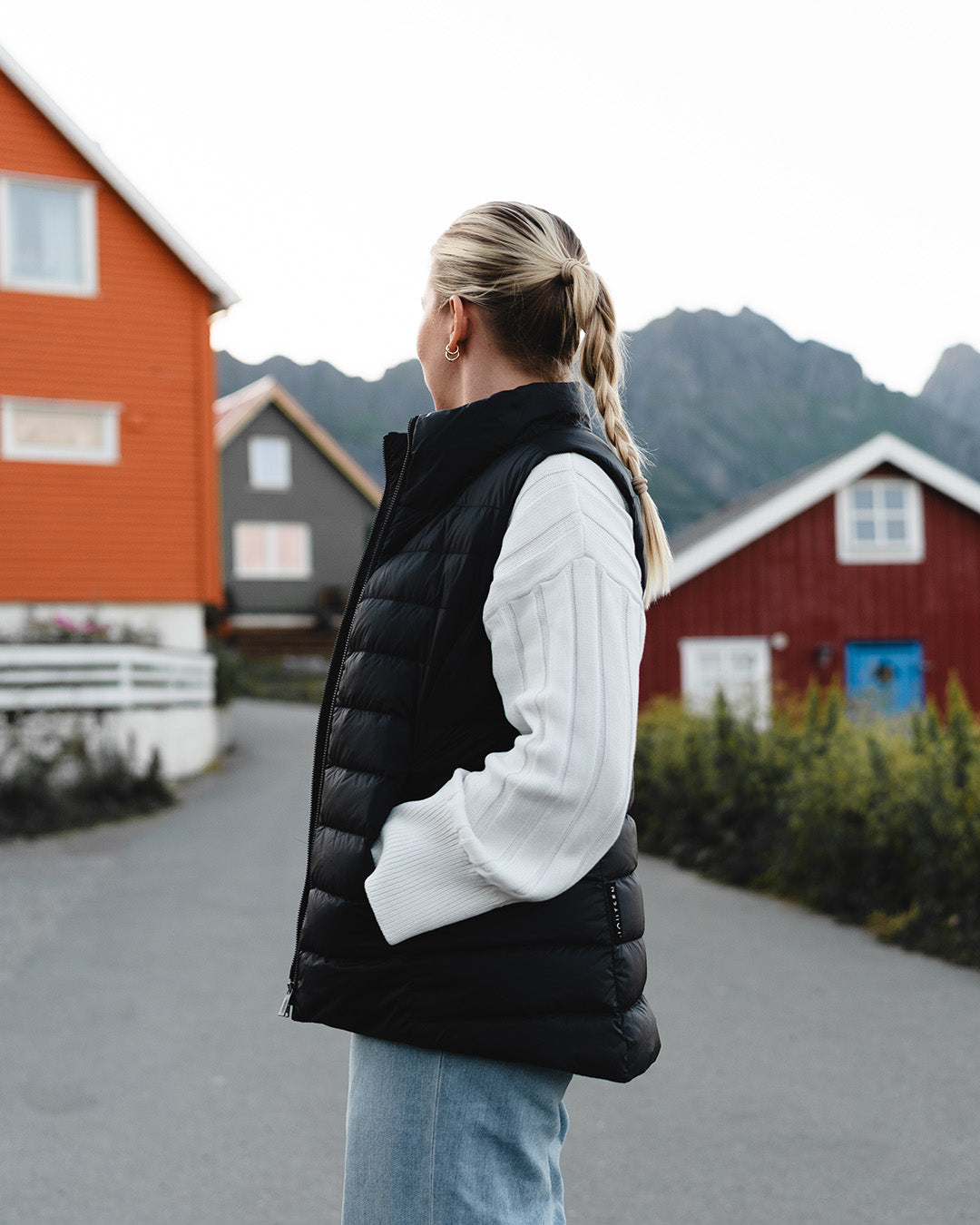 Lady Down Vest Charcoal Black