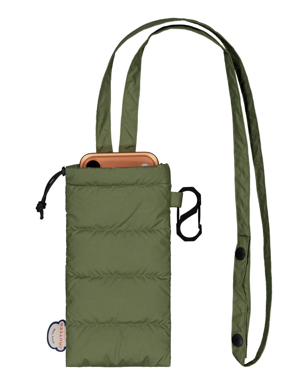 Green Lilliputti pouch with a detachable shoulder strap