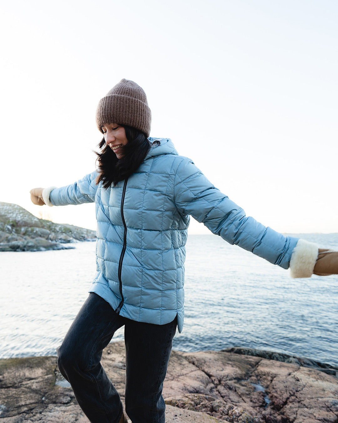 Tulppaani Light Down Coat Bluebell
