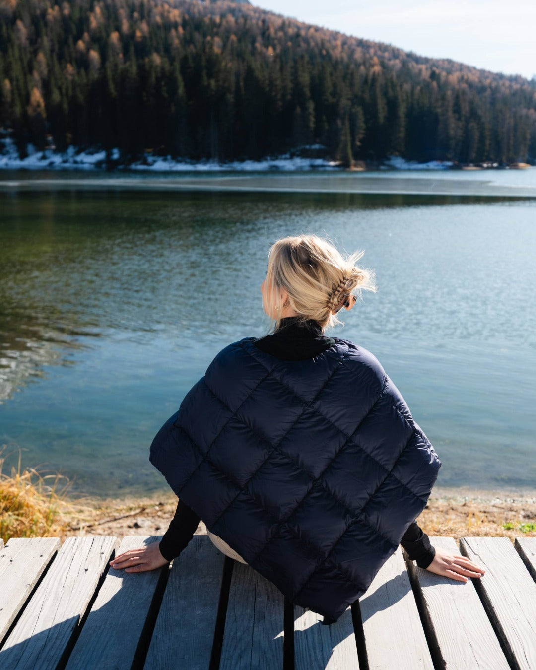 Unelma Down Poncho Sky Captain