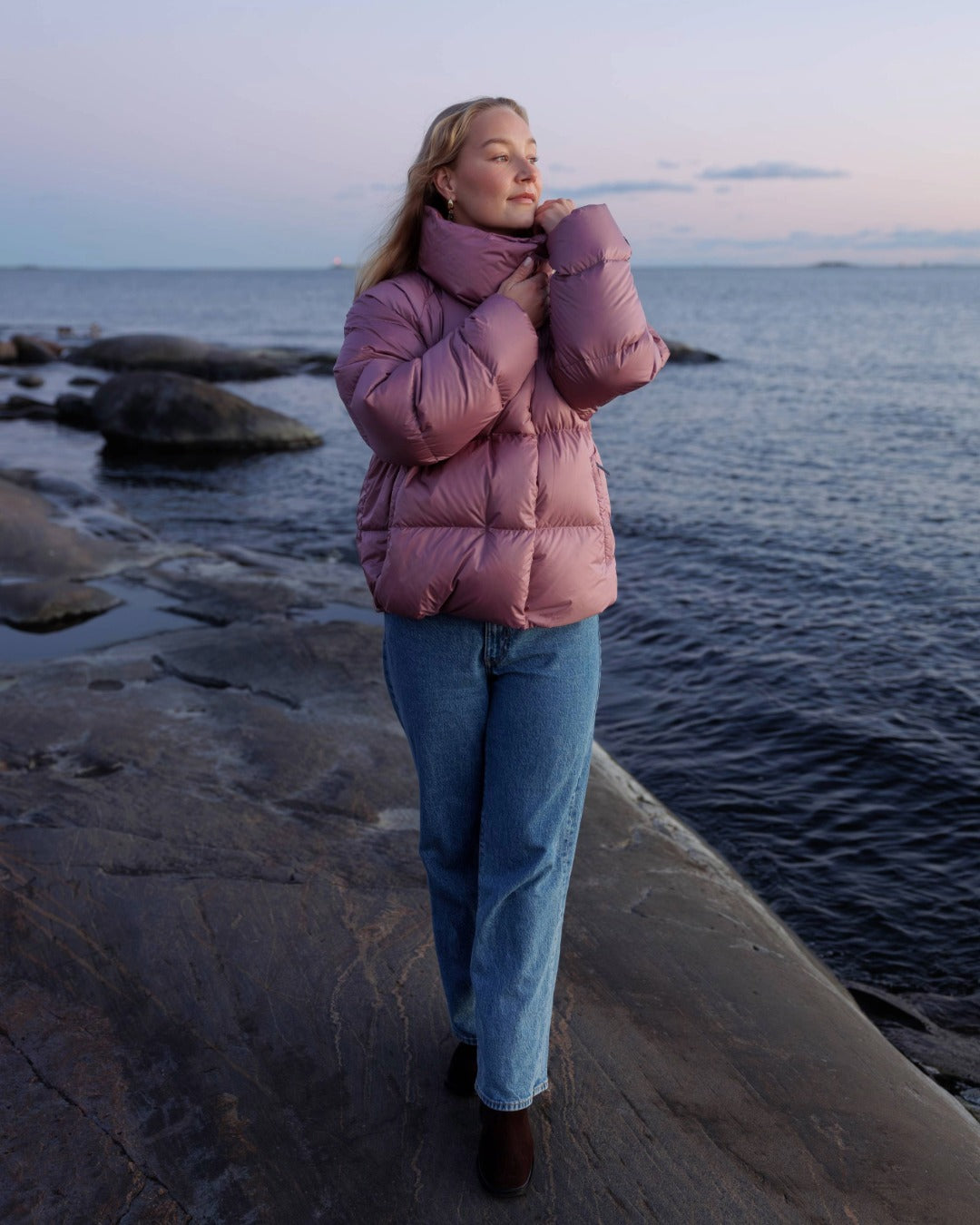 Hildur Down Coat Dusky Orchid