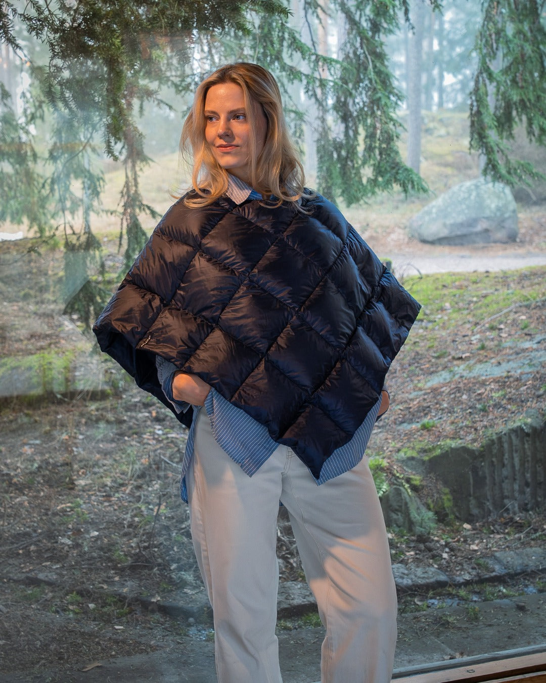 Unelma Down Poncho Honeyberry