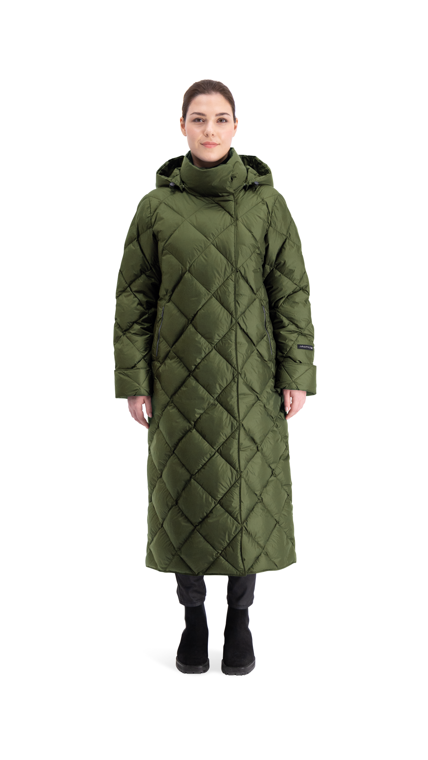 Lempi Light Down Coat - Joutsen - Forest Moss