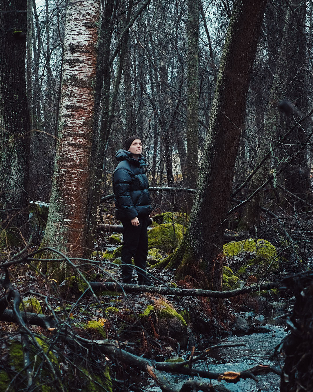 Huurre Down Coat Charcoal Black