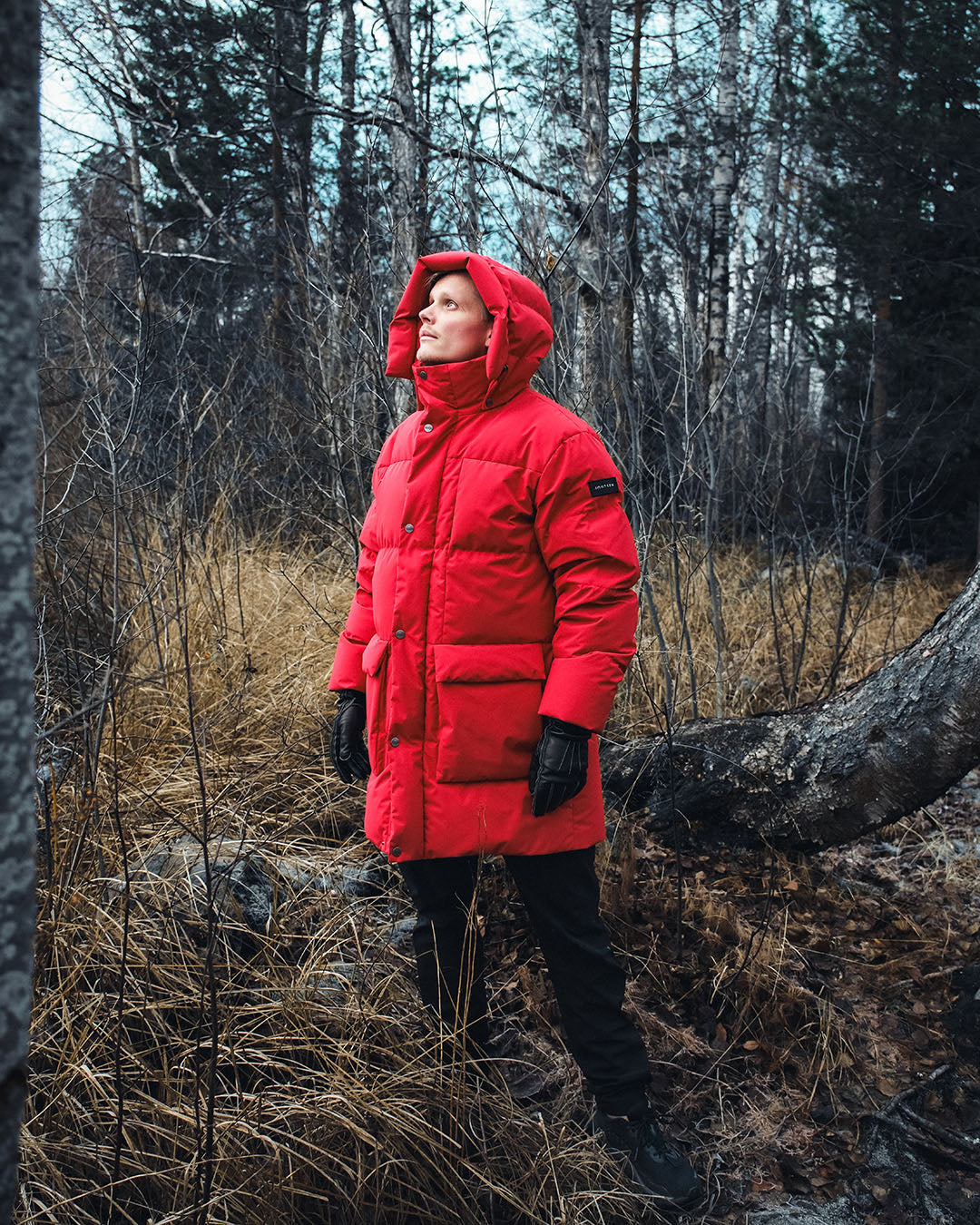 Tuisku Down Parka Coat Chili Pepper