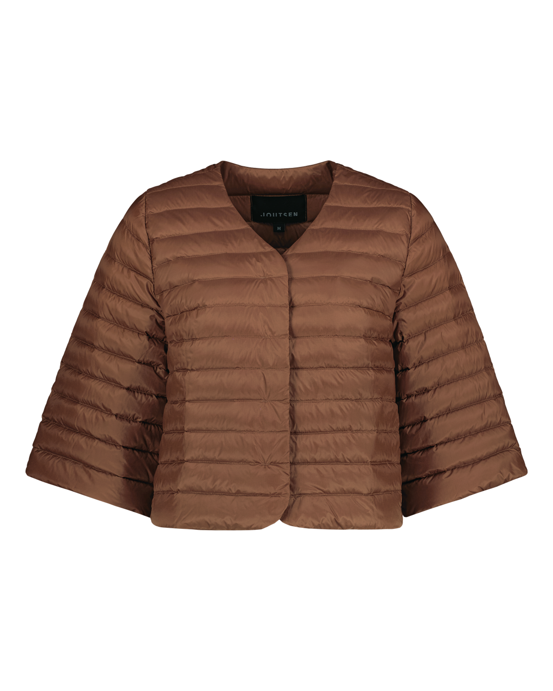 Brown down bolero on a white background