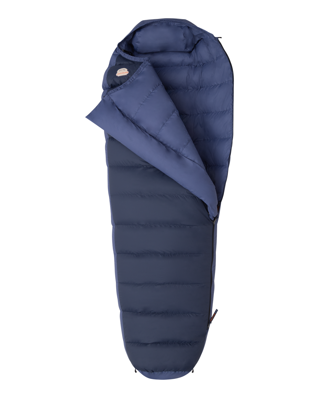 Blue Naava sleeping bag slightly open