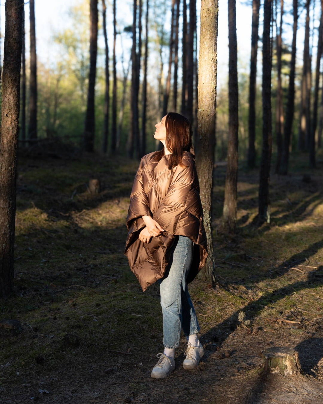 Otava Down Poncho Coffee