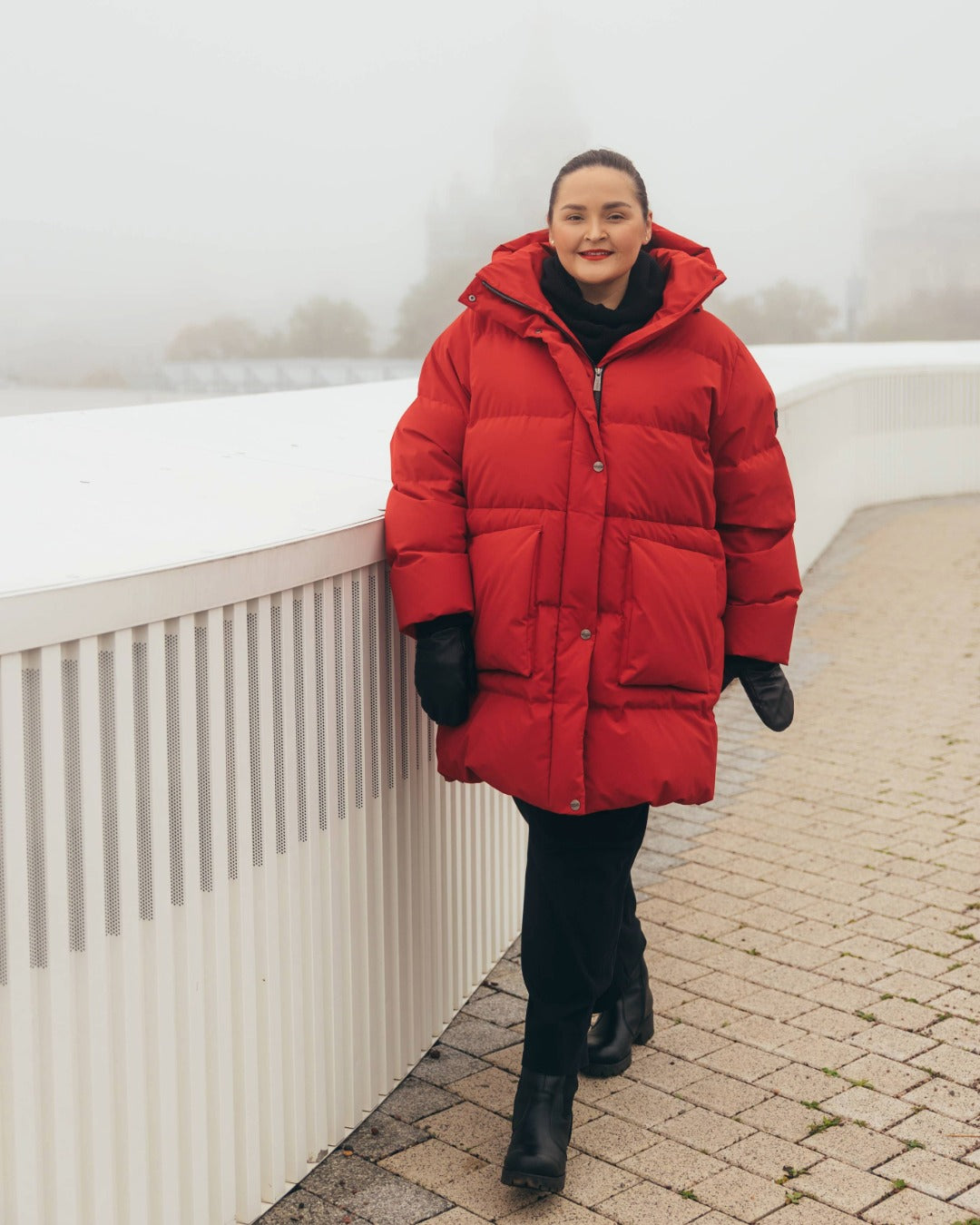 Siiri Down Parka Coat Chili Pepper