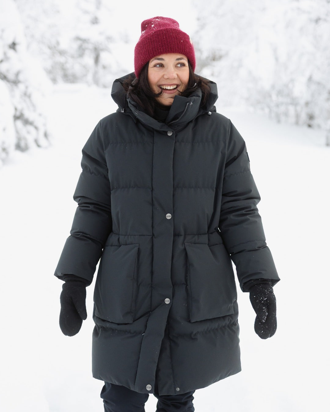 Siiri Down Parka Coat Jet Black