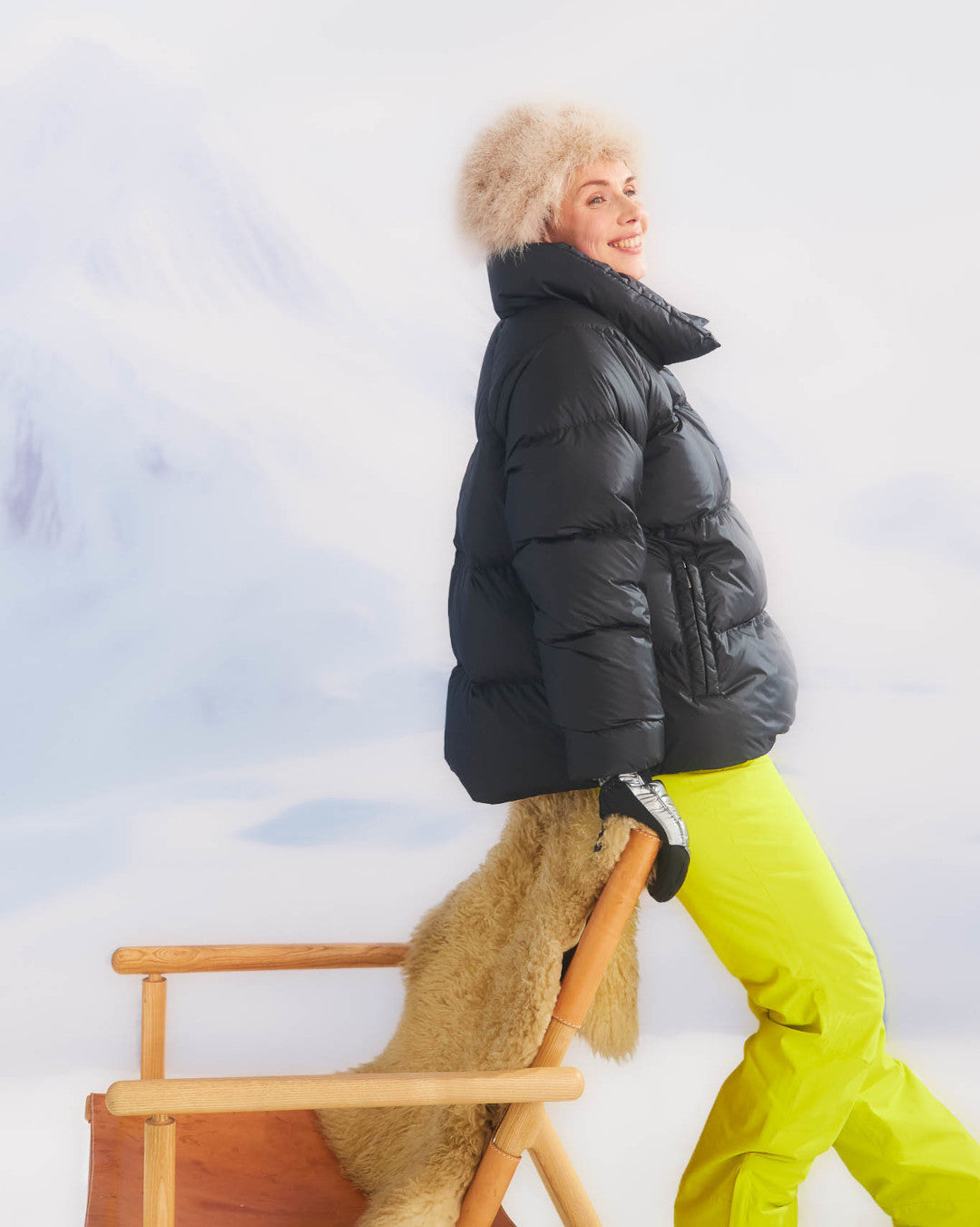 Hildur Down Coat Charcoal Black