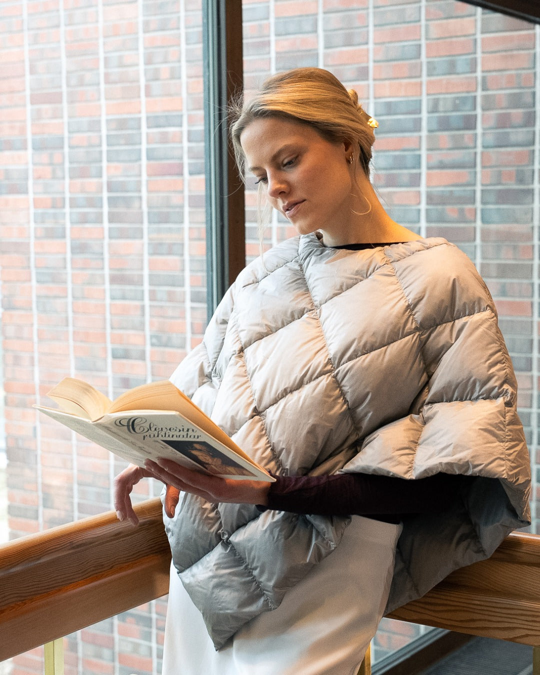 Unelma Down Poncho Seashell