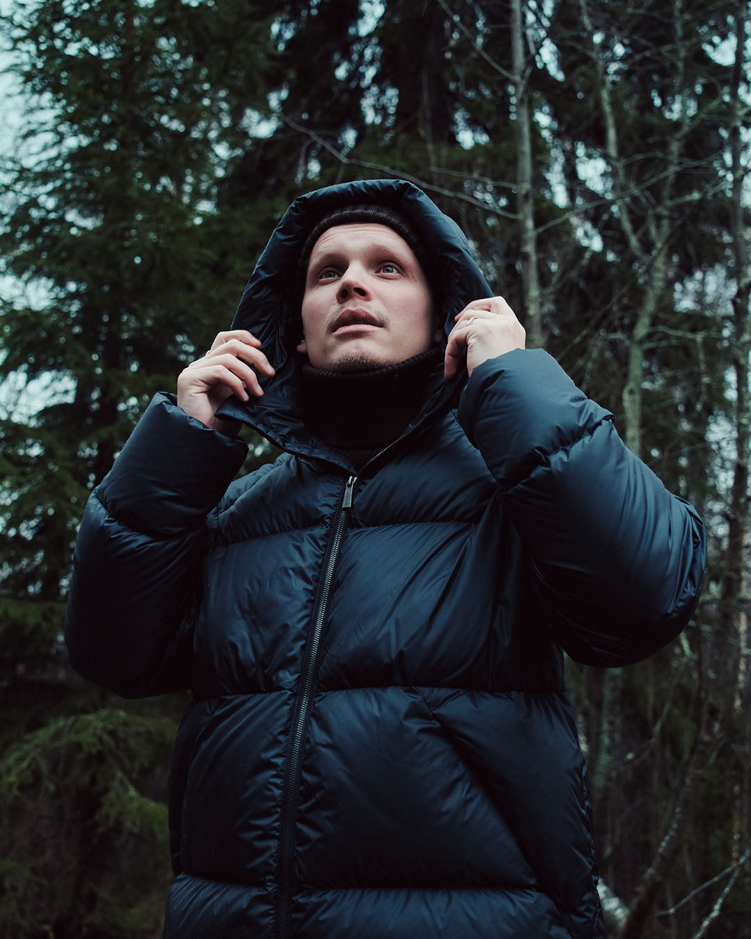 Huurre Down Coat Charcoal Black