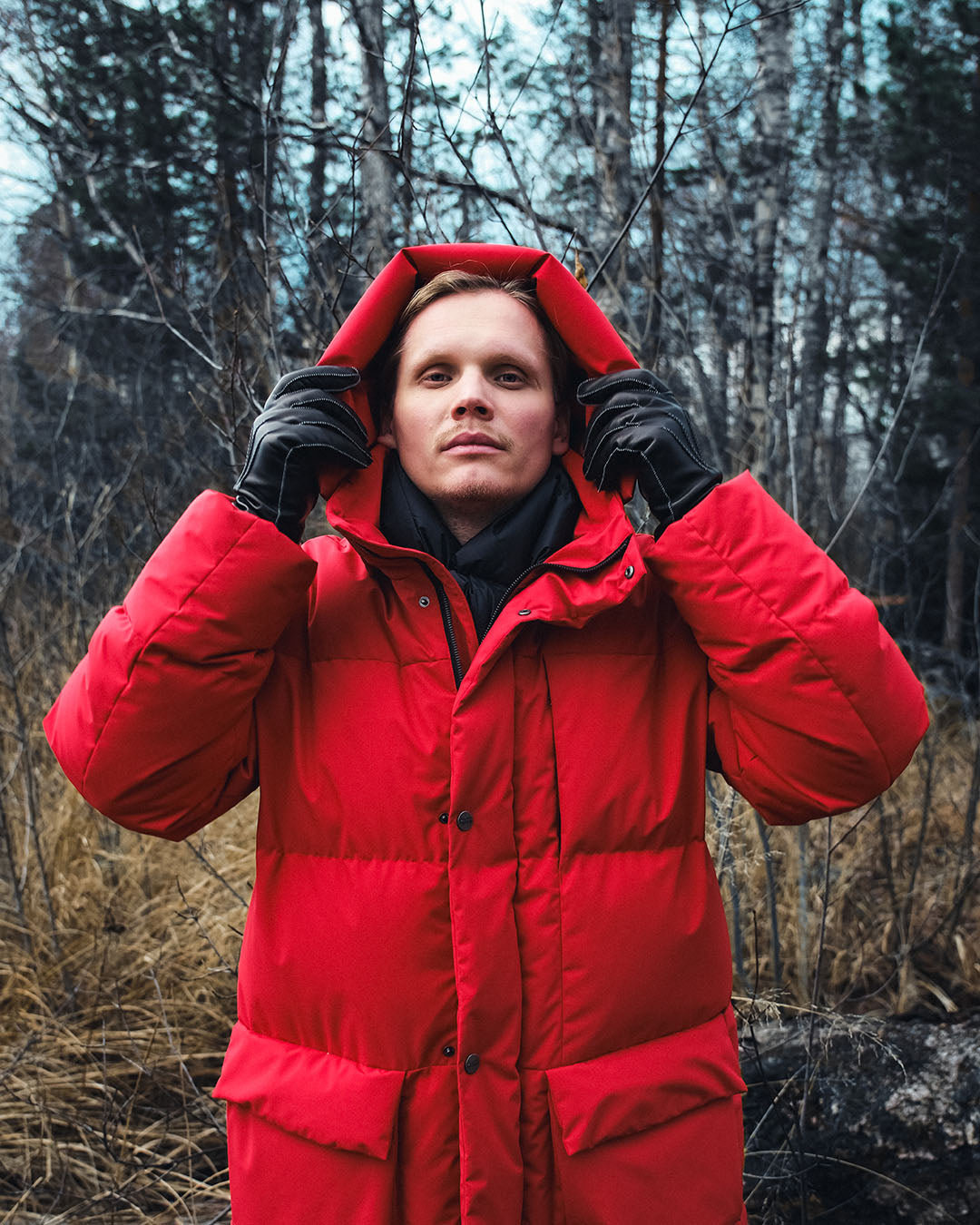 Tuisku Down Parka Coat Chili Pepper