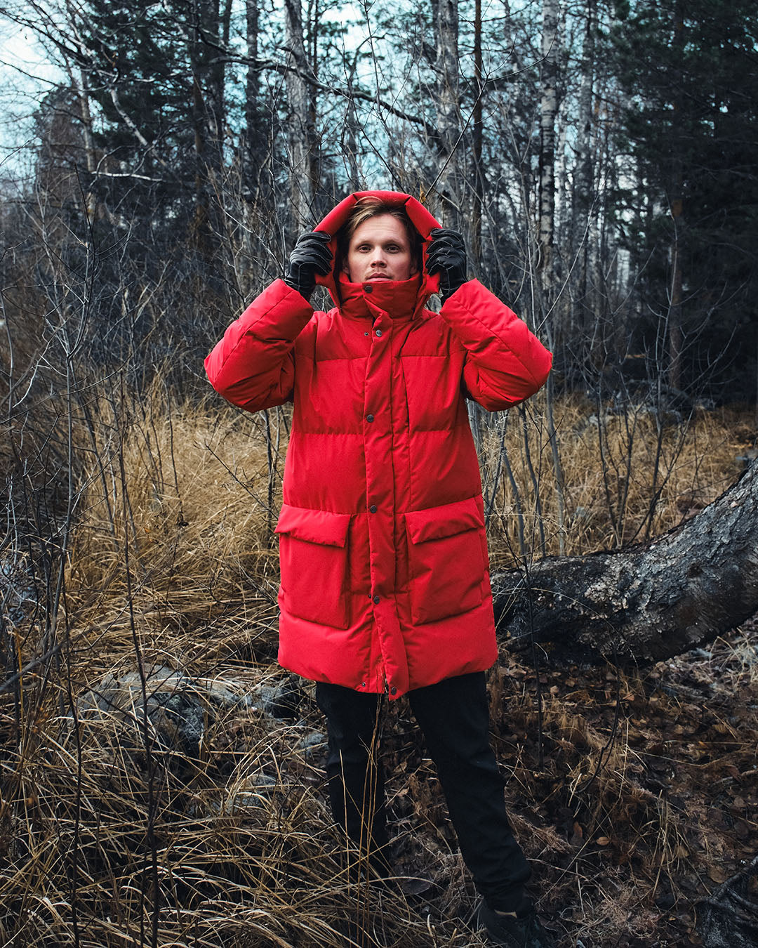 Tuisku Down Parka Coat Chili Pepper