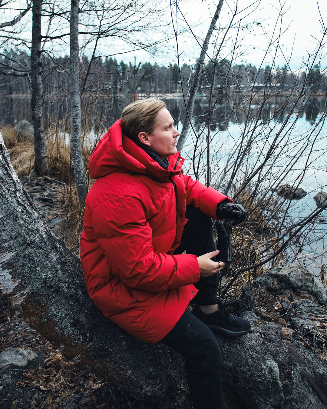 Tuisku Down Parka Coat Chili Pepper