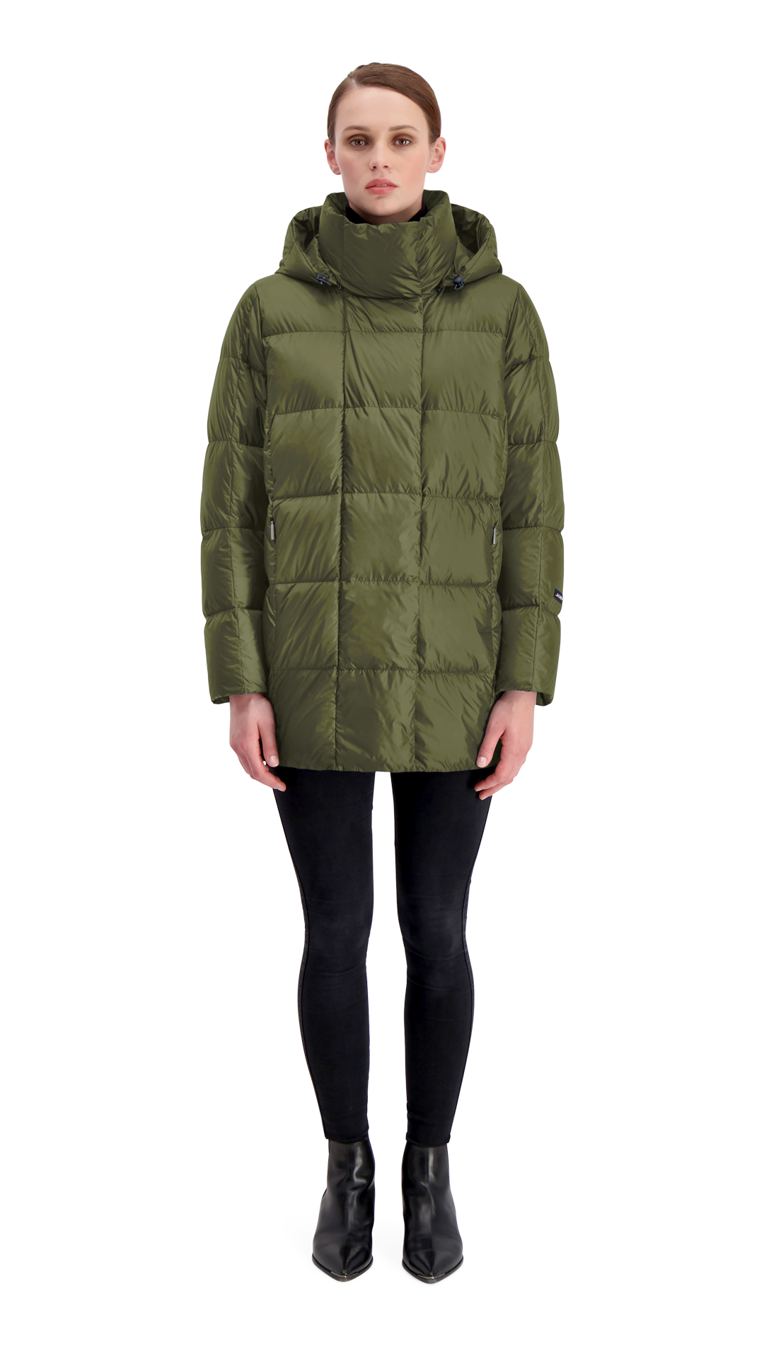 Alma Light Down Coat - Joutsen - Forest Moss